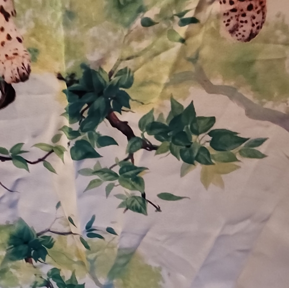 Antthony Signature Printed Chiffon Square Scarf - leopard - Picture 7 of 8